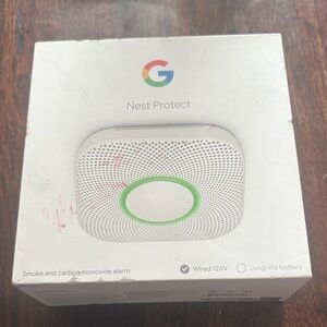 Google Nest Protect Alarm — White with Green Accent